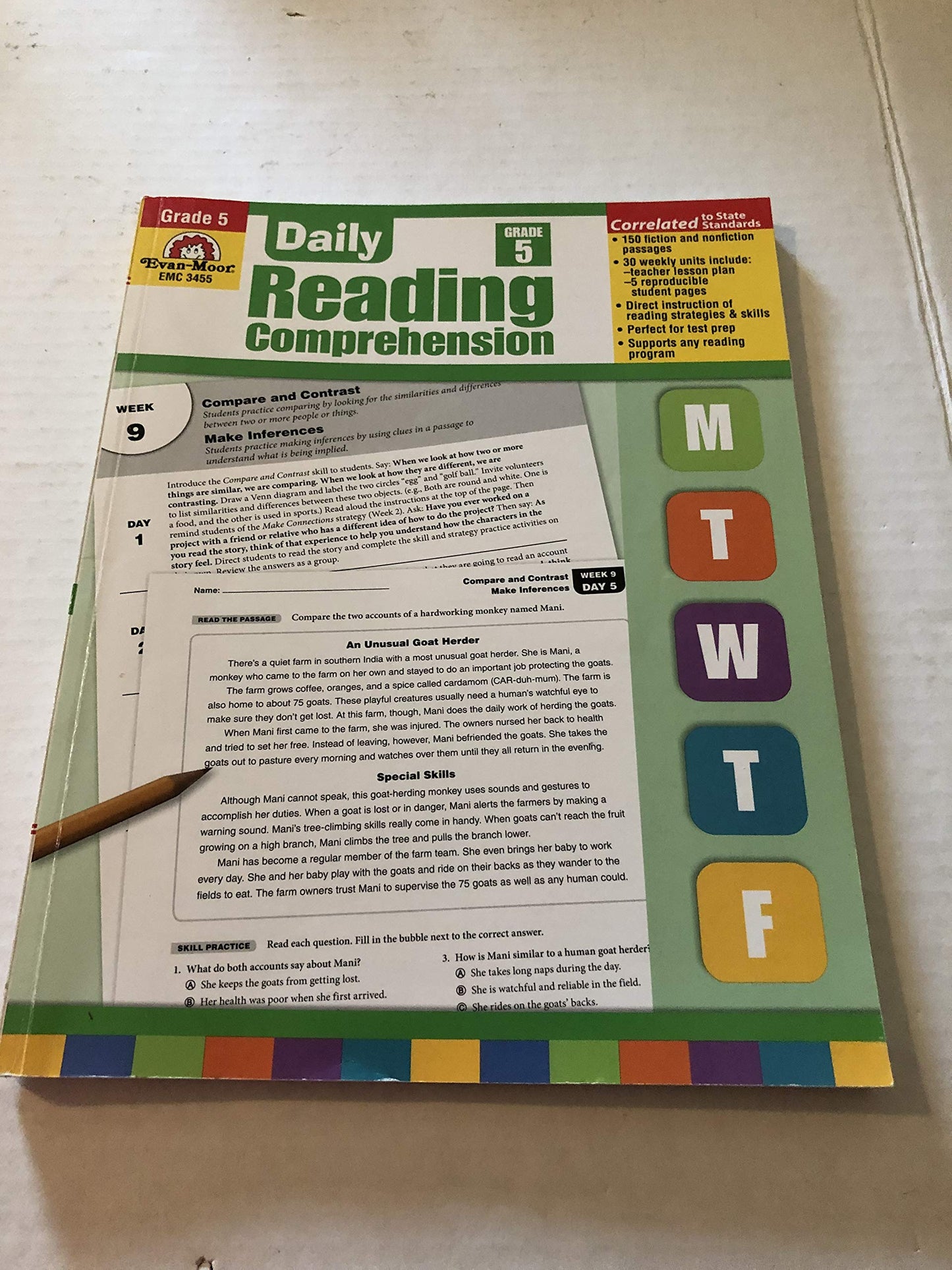 Daily Reading Comprehension (Daily Practice Books, Grade 5) - 618