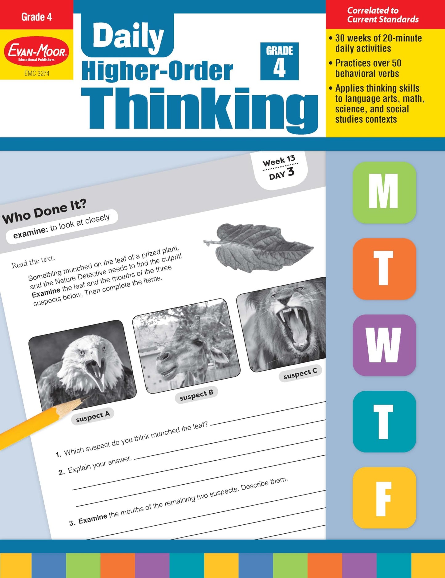 Evan-Moor Daily Higher-Order Thinking, Grade 4 Teacher Edition - 5902
