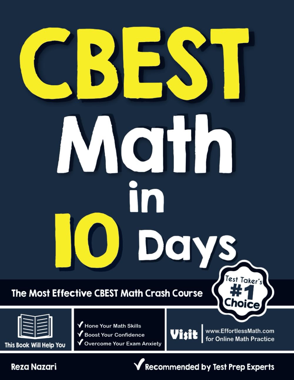 CBEST Math in 10 Days: The Most Effective CBEST Math Crash Course - 5599