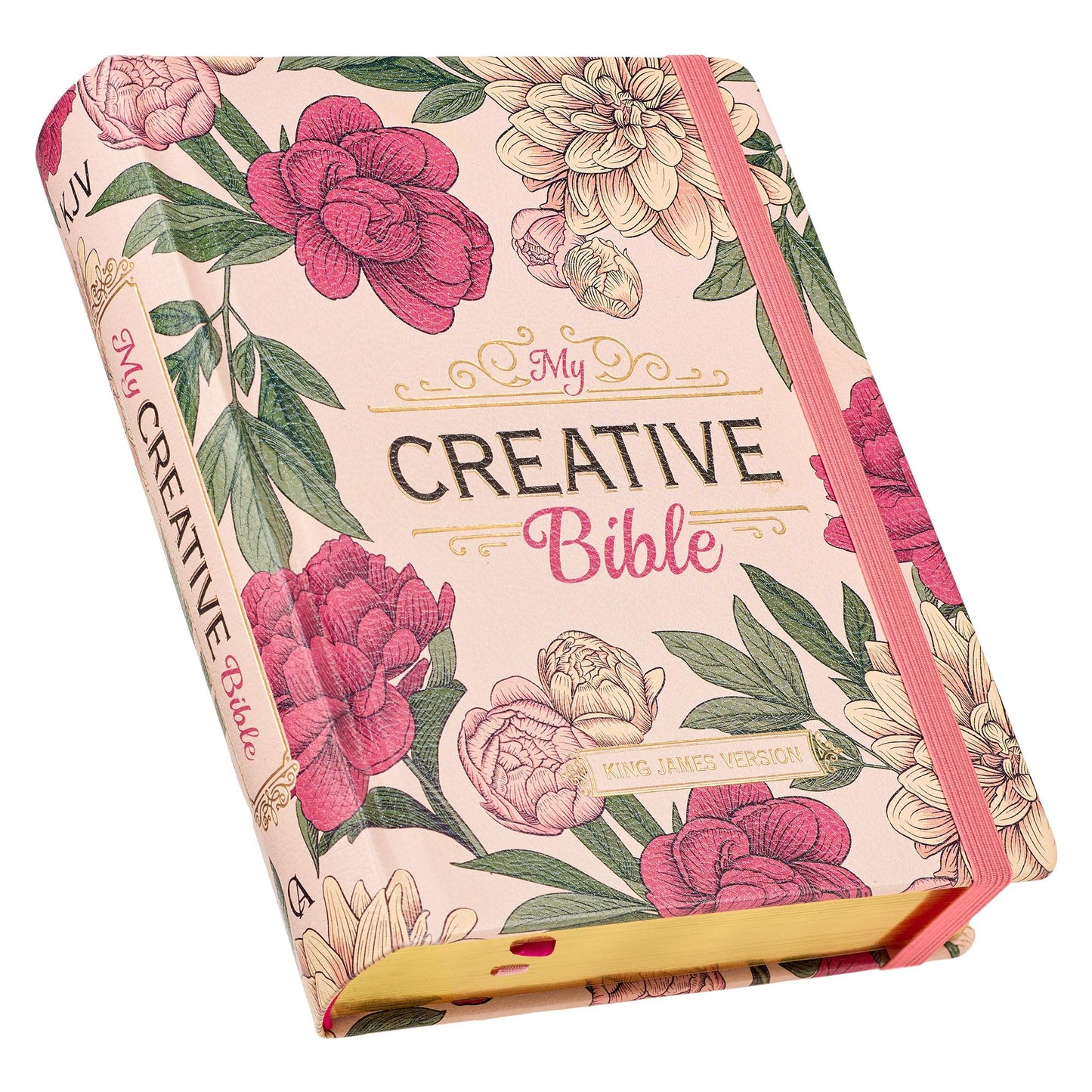 KJV Holy Bible, My Creative Bible, Faux Leather Hardcover - Ribbon Marker, King James Version, Pink Printed Floral (KJV Creative Editions)