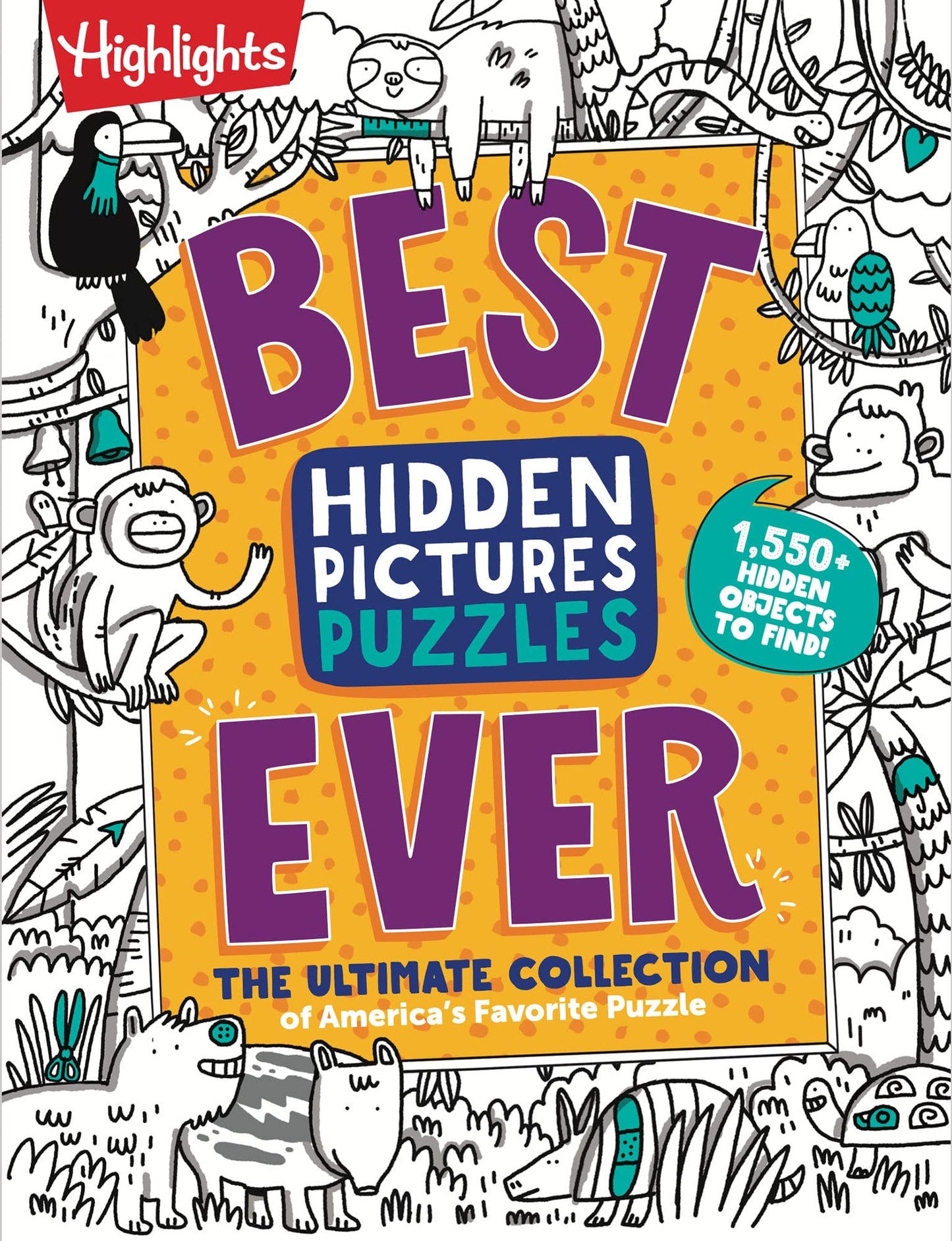 Best Hidden Pictures Puzzles EVER: 144-Page Puzzle Book with Over 1,500 Hidden Objects, Classic Search-and-Find Puzzles and Travel Activities for Kids Ages 6 and Up (Highlights Hidden Pictures) - 8735