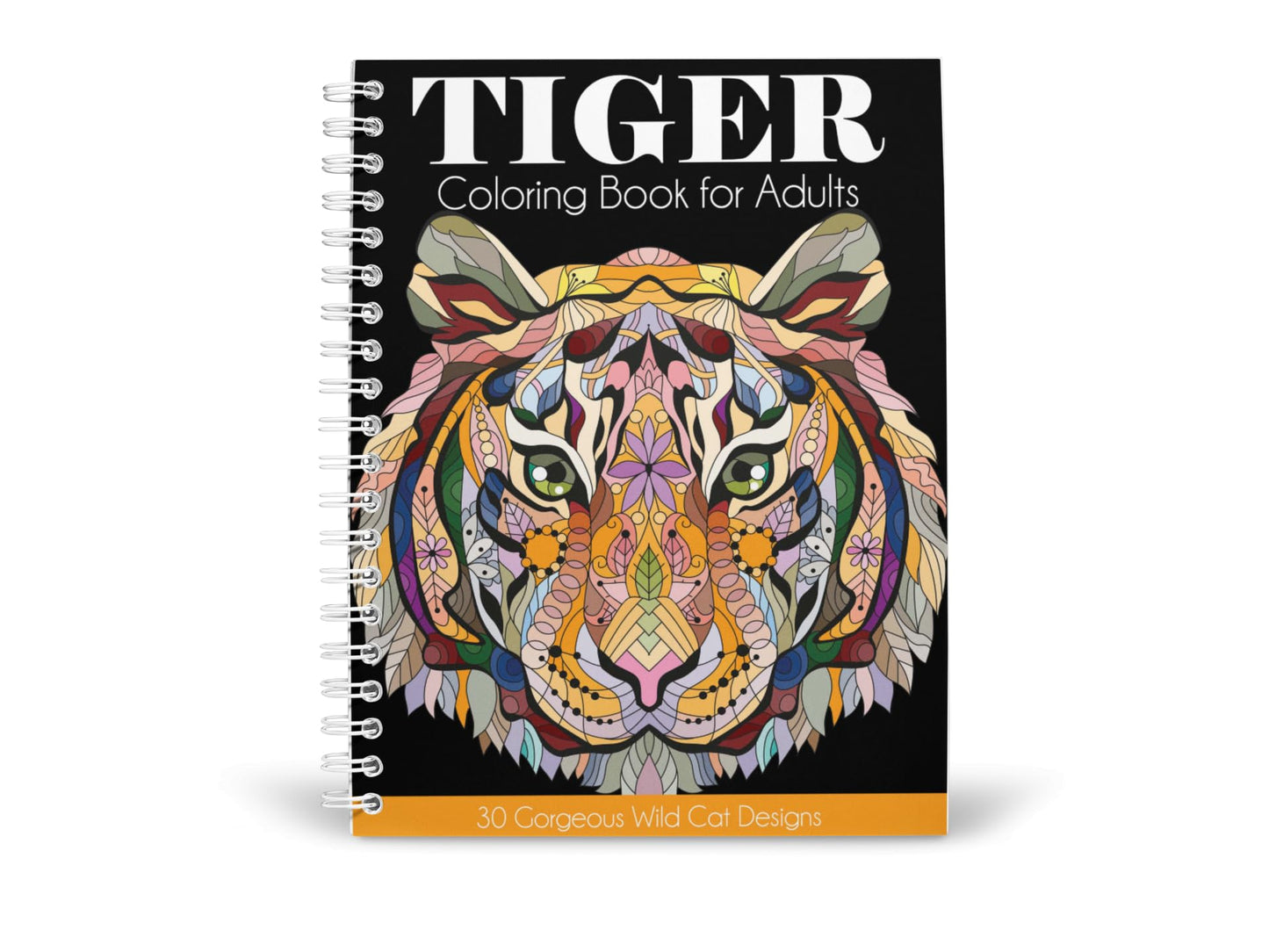 Tiger Coloring Book for Adult: 30 Gorgeous Wild Cat Designs