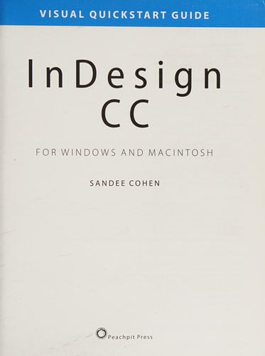 InDesign CC For Windows and Macintosh