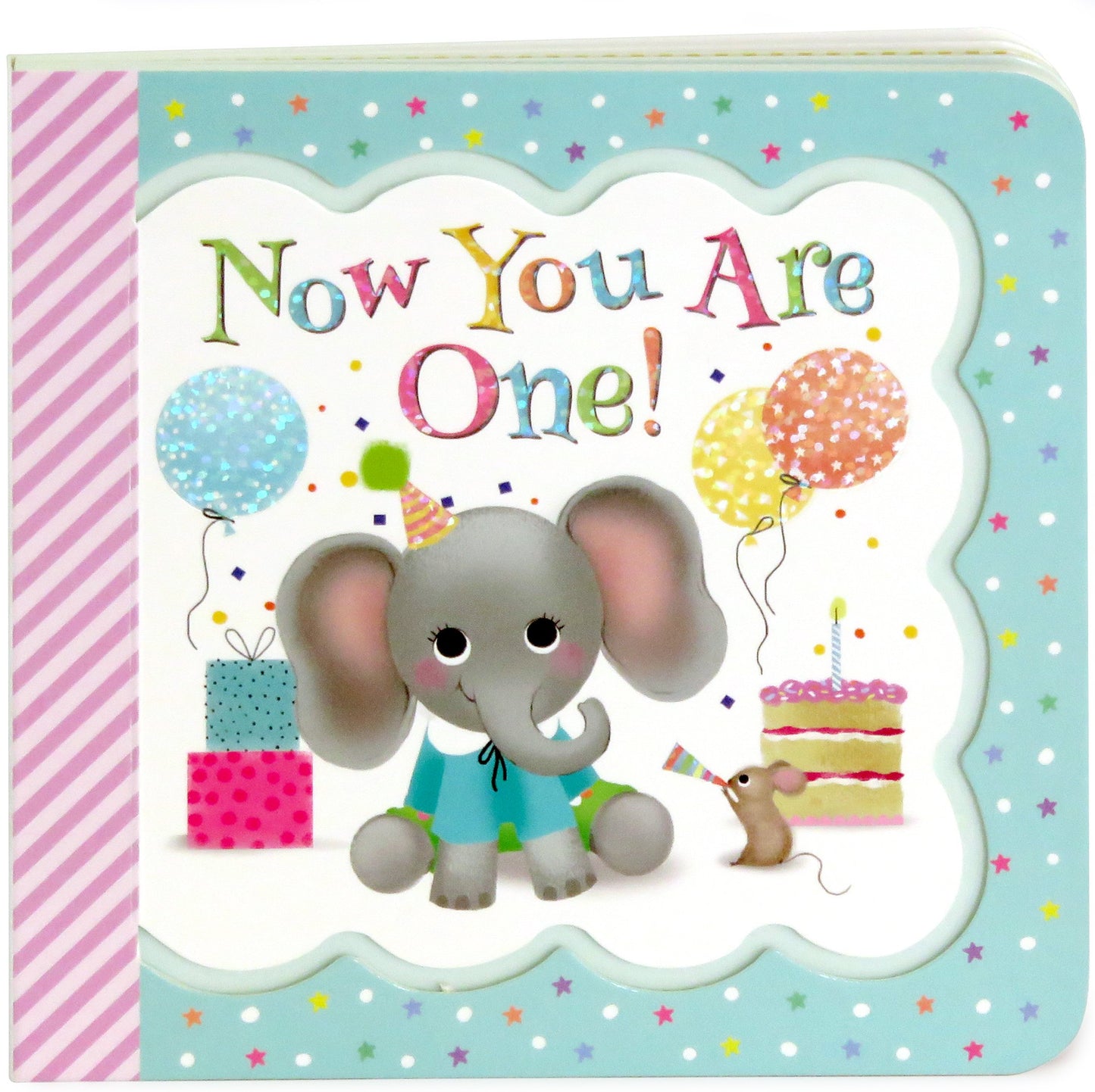 Now You Are One: Little Bird Greetings, Greeting Card Board Book with Personalization Flap, 1st Birthday Gifts for One Year Olds - 3403