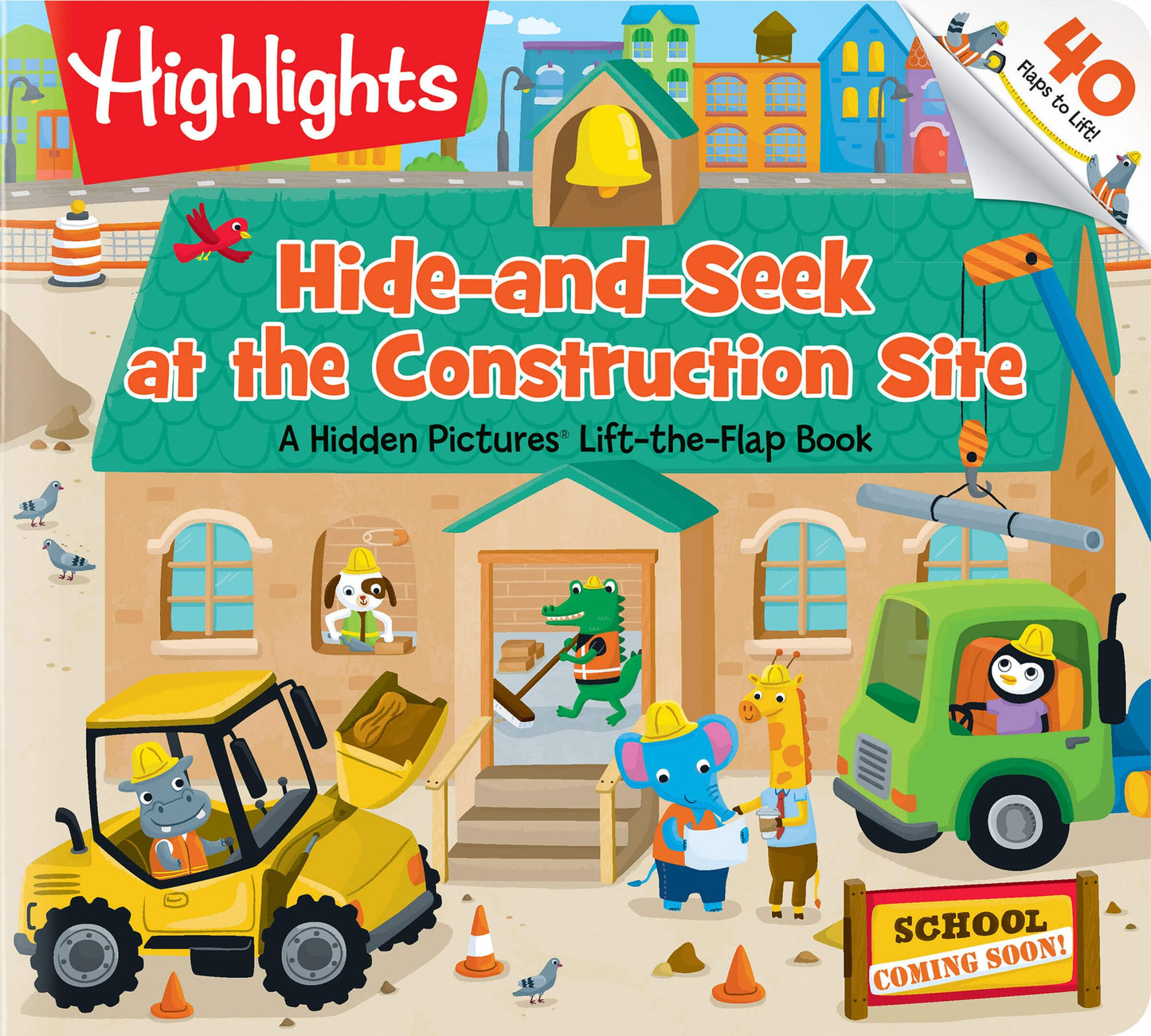Hide-and-Seek at the Construction Site: A Hidden Pictures Lift-the-Flap Board Book, Interactive Seek-and-Find Construction Truck Book for Toddlers and Preschoolers (Highlights Lift-the-Flap Books) - 8572