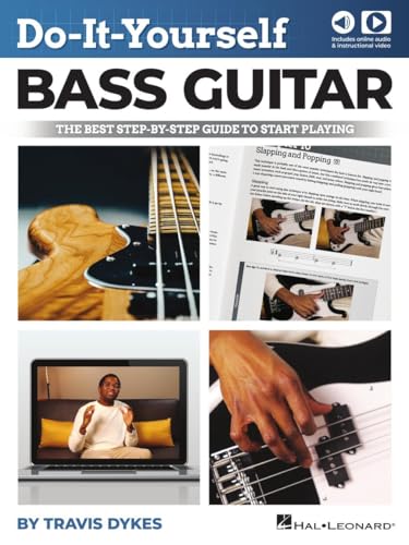 Do-It-Yourself Bass Guitar | Step-by-Step Beginner Guide with Online Audio and Video | Learn Bass Fundamentals, Tablature, Chords, Scales and Techniques | Hal Leonard Instructional Book