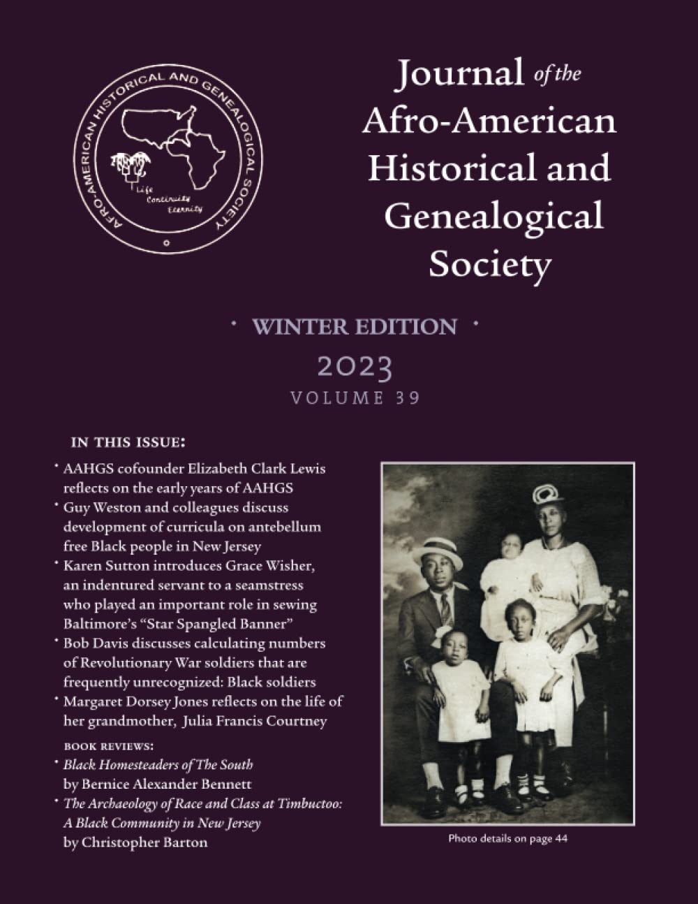 Journal of the Afro-American Historical and Genealogical Society