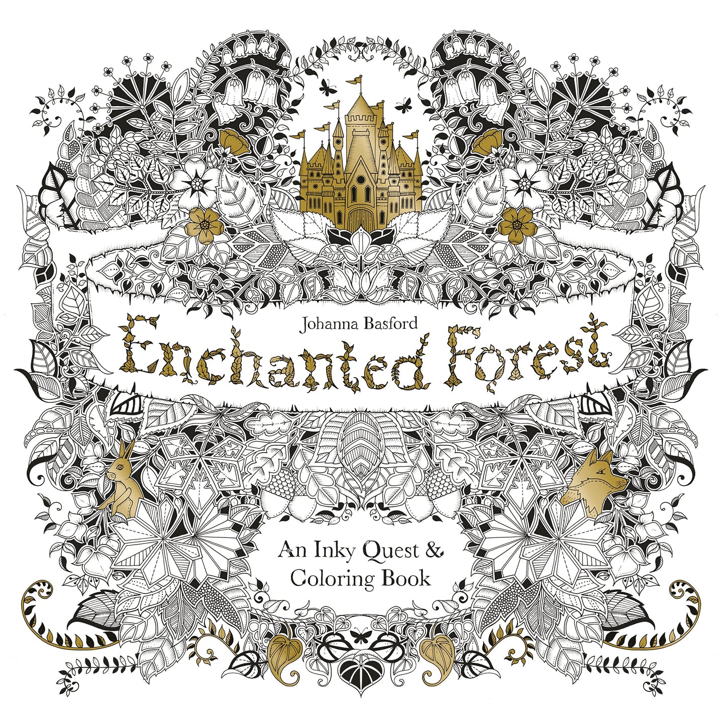 Enchanted Forest: An Inky Quest and Coloring book (Activity Books, Mindfulness and Meditation, Illustrated Floral Prints) - 6275