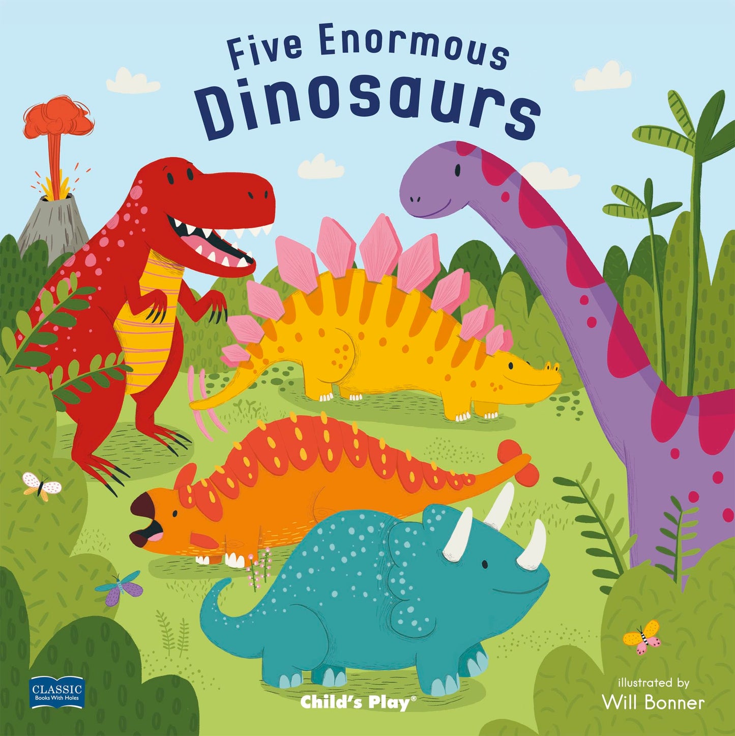 Five Enormous Dinosaurs (Classic Books with Holes Board Book) - 2497