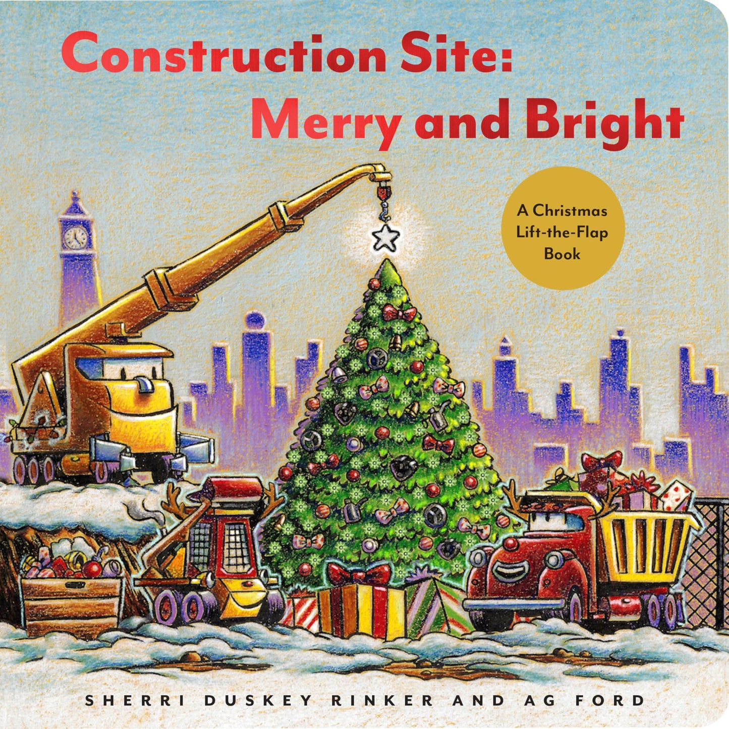 Construction Site: Merry and Bright: A Christmas Lift-the-Flap Book (Goodnight, Goodnight, Construc)