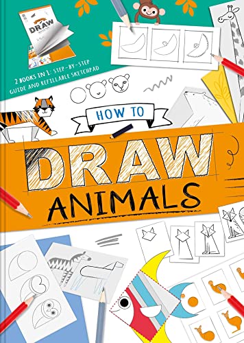 How to Draw Animals: with Step-by-Step Guide and Refillable Sketch Pad - 5497