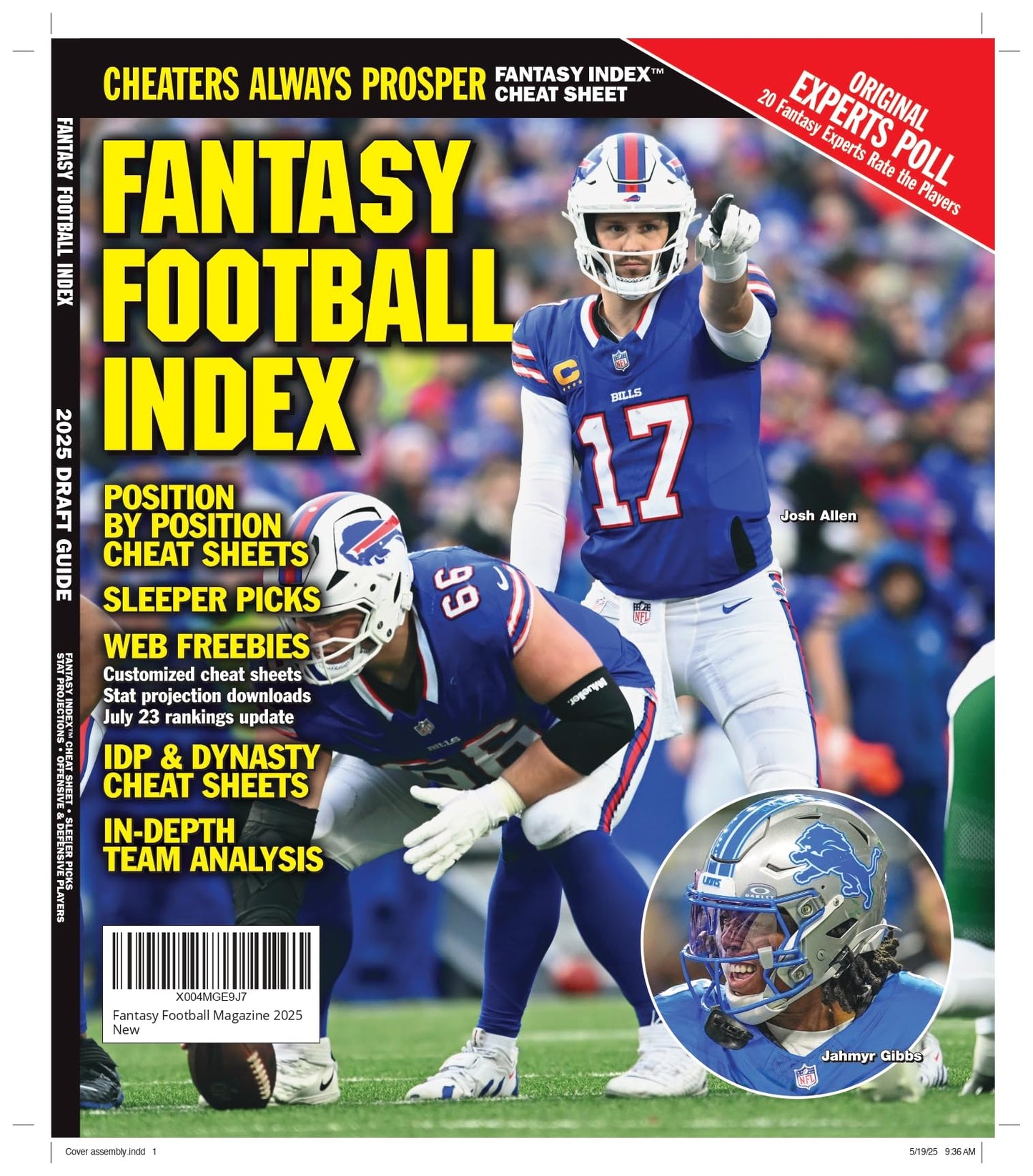 Fantasy Football Index Book 2025. Full Player and Team Reviews, Cheat Sheets, Experts' Guide, Best of the Rookies, Advice & Analysis Magazine