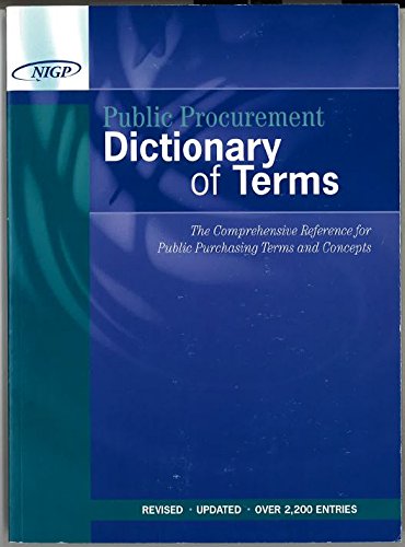 Public Procurement Dictionary of Terms