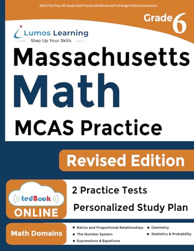 MCAS Test Prep: 6th Grade Math Practice Workbook and Full-length Online Assessments: Next Generation Massachusetts Comprehensive Assessment System Study Guide - 623
