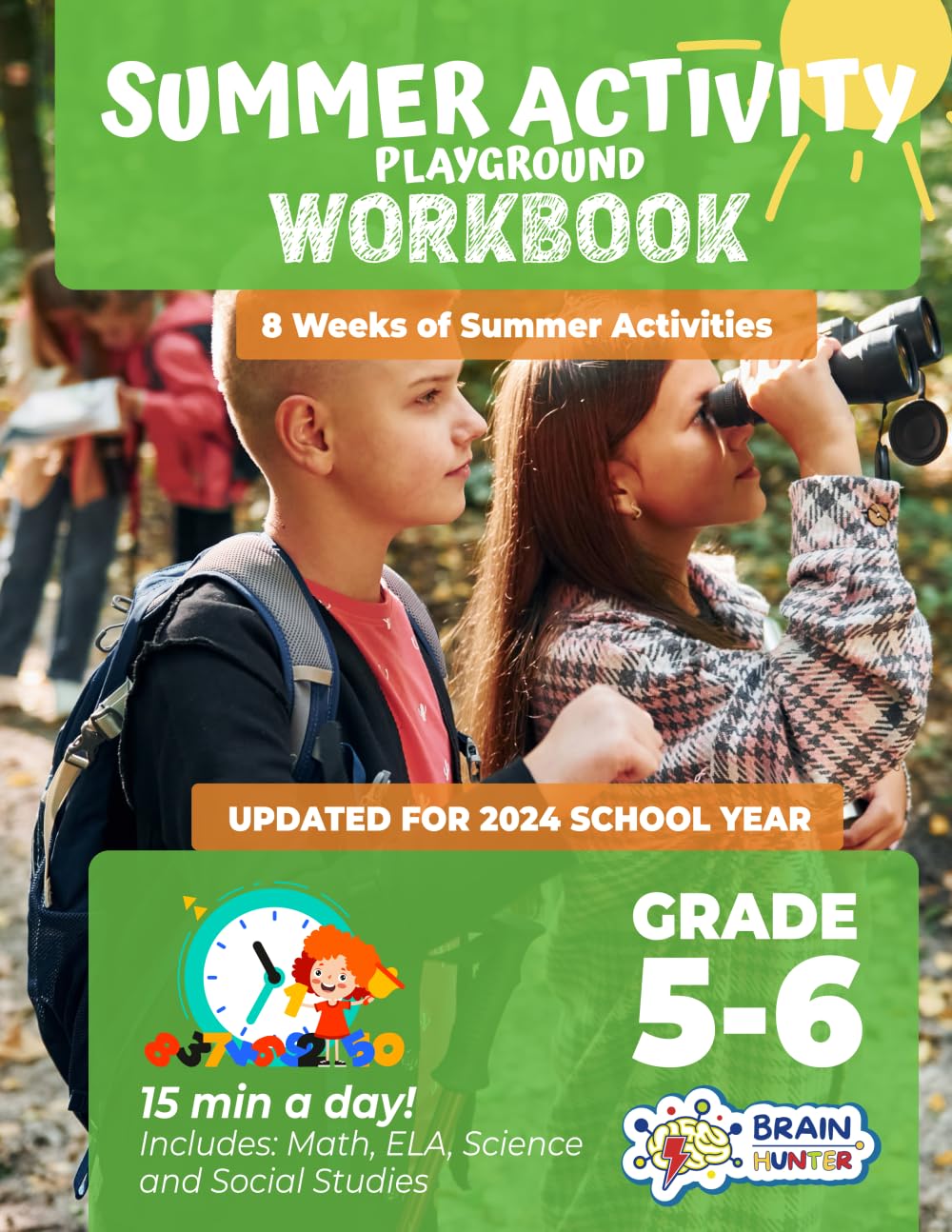 Summer Activity Playground Grade 5-6: 8 Weeks of Summer Activities - Math, ELA, Science, Reading and Social Studies - 6671