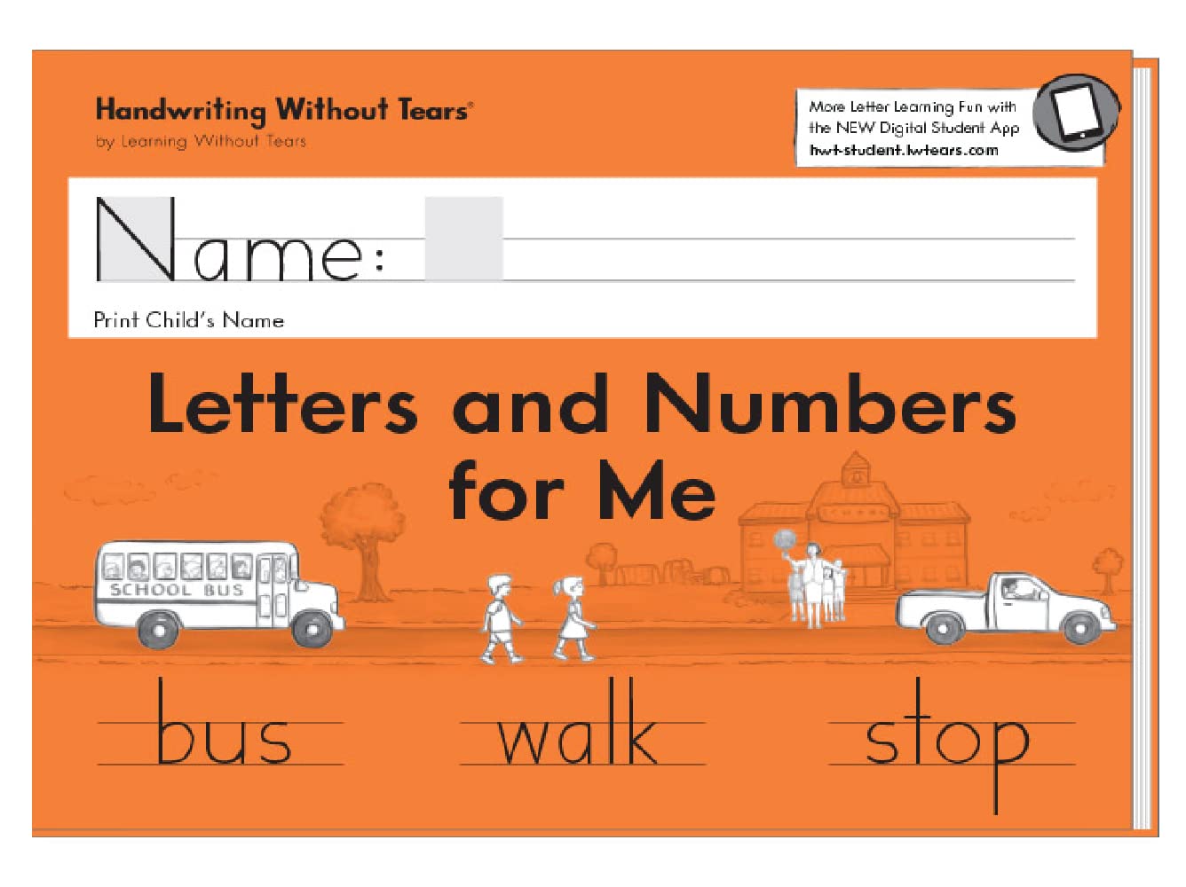 Learning Without Tears, Letters and Numbers for Me, Student Workbook, Age 5+, Kindergarten, Handwriting Practice, Writing Book, School & Home, Language Arts, Tutoring