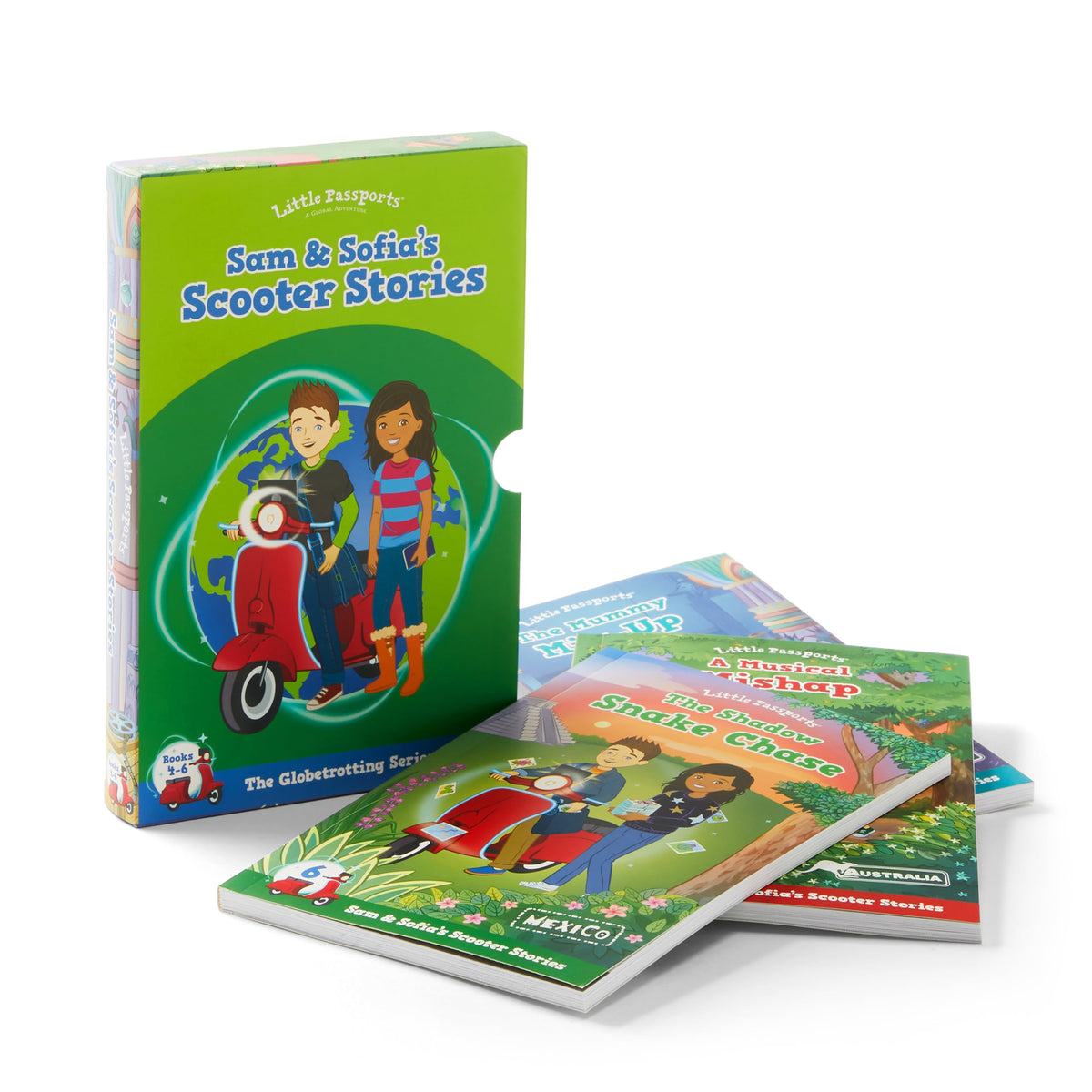 Little Passports: Sam & Sofia's Scooter Stories Boxed Set 2