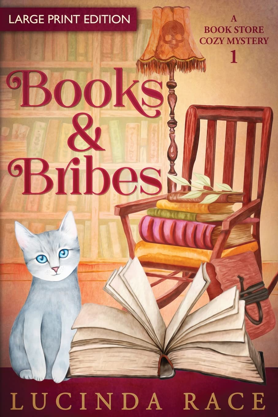Books & Bribes Large Print: A Paranormal Witch Cozy Mystery (A Book Store Cozy Mystery)