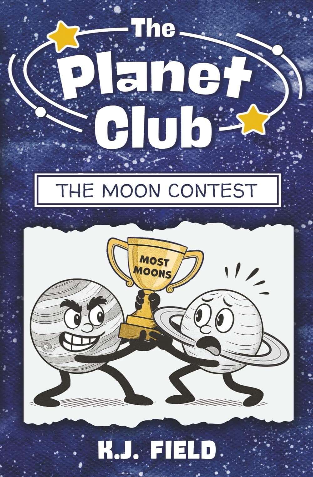 The Moon Contest: Funny Illustrated Chapter Book for Kids Ages 8-12 Starring Jupiter and Saturn (The Planet Club)