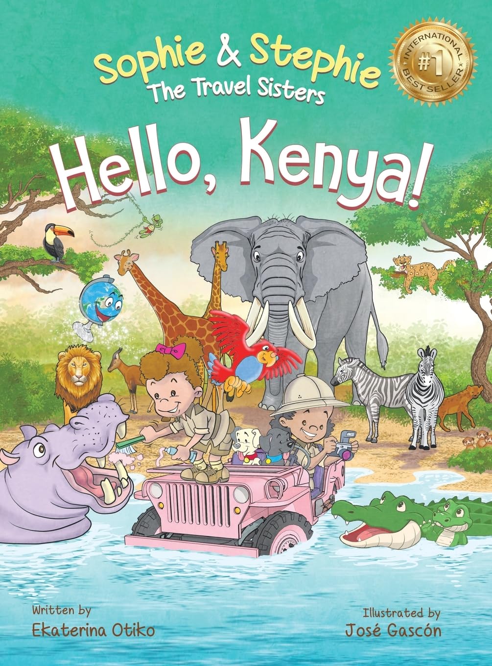 Hello, Kenya!: Children's Picture Book Safari Animal Adventure for Kids Ages 4-8 (Sophie & Stephie: The Travel Sisters)