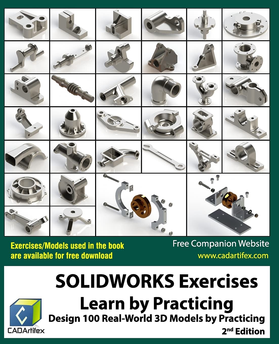 SOLIDWORKS Exercises - Learn by Practicing: Learn to Design 3D Models by Practicing with these 100 Real-World Mechanical Exercises! (2 Edition) - 3415