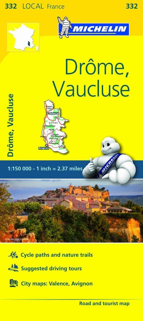 Michelin FRANCE: Drôme, Vaucluse Map 332 (Maps/Local (Michelin))