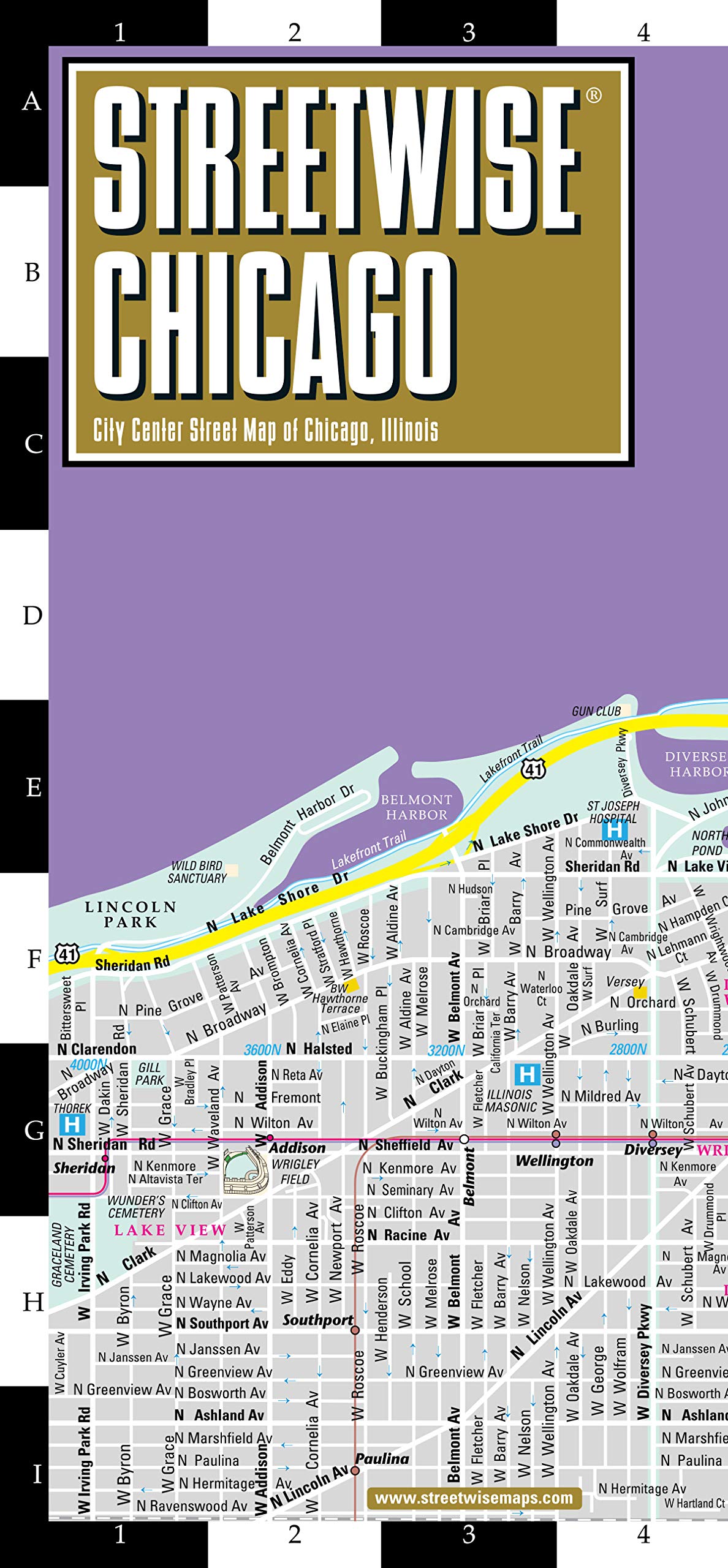 Streetwise Chicago Map - Laminated City Center Street Map of Chicago, Illinois (Michelin Streetwise Maps) - 4926
