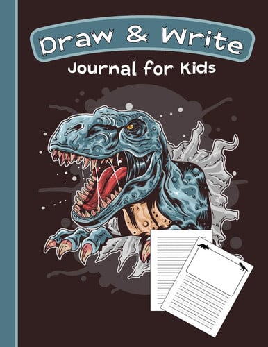 Draw & Write Journal for Kids Cute Dinosaur Notebook - Primary Draw & Write - Storybook - Diary, 8. 5 X 11 110 Pages