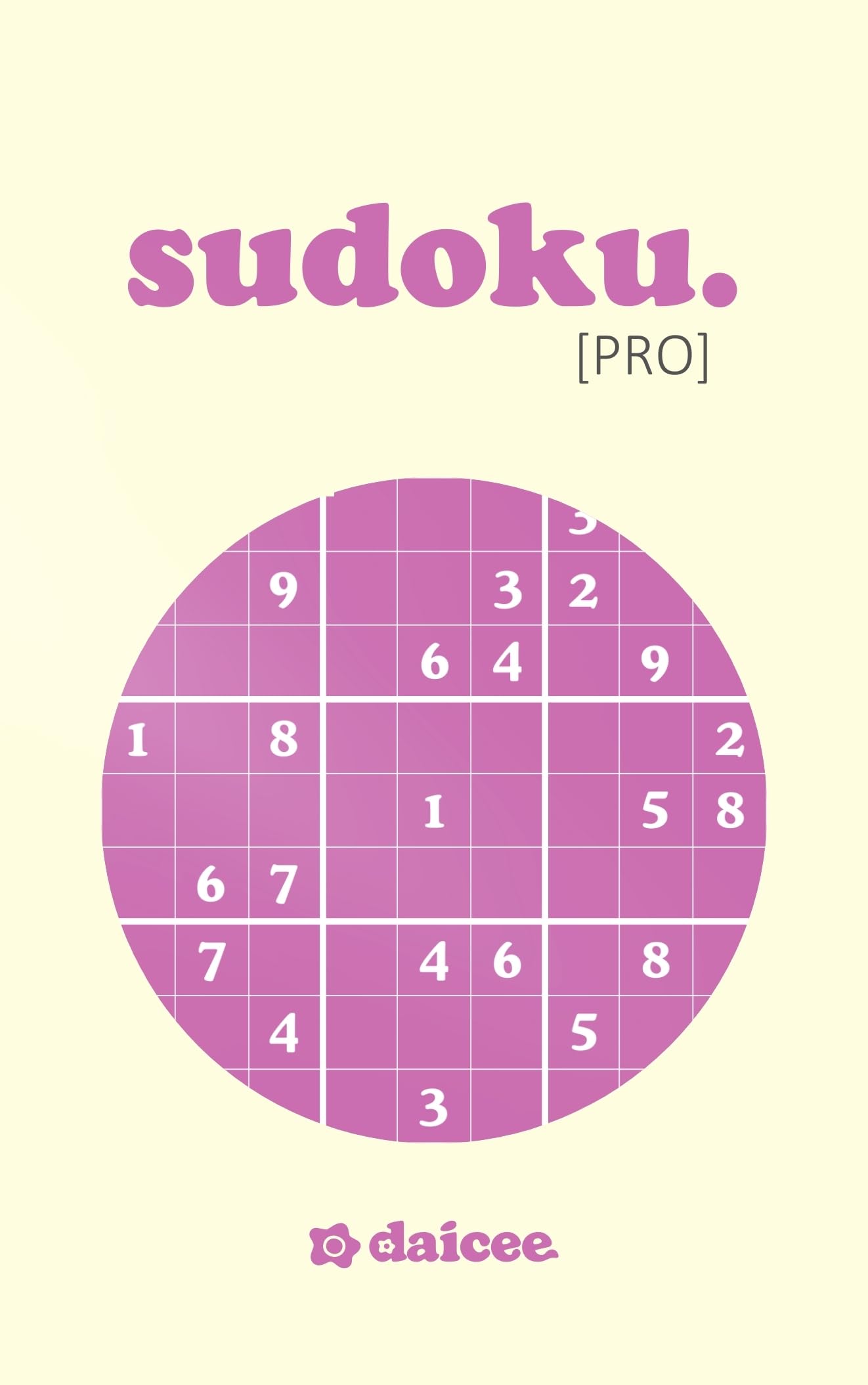 daicee Sudoku Pro | Minimalist Pocket Sized Puzzle Book for Adults | Medium To Hard