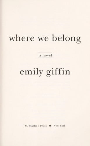 Where we belong: a novel