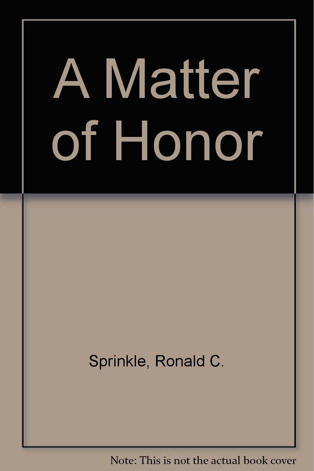 A matter of honor