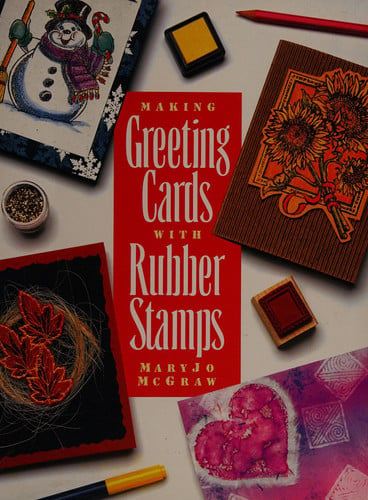 Making greeting cards with rubber stamps