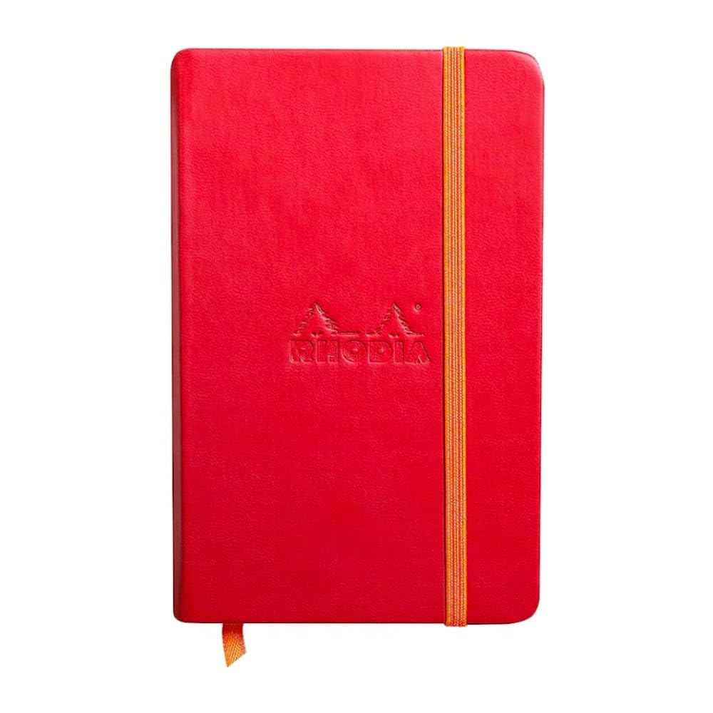 Rhodia Rhodiarama Webnotebook - Lined 96 sheets - 5 1/2 x 8 1/4 - Poppy Cover (118753C)