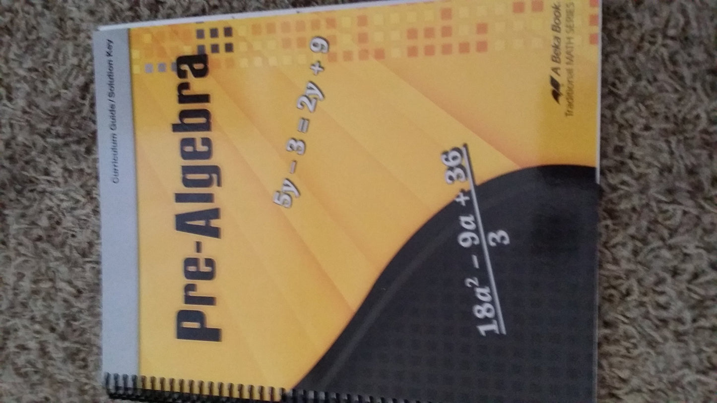 Pre Algebra Abeka Academy Solution Key