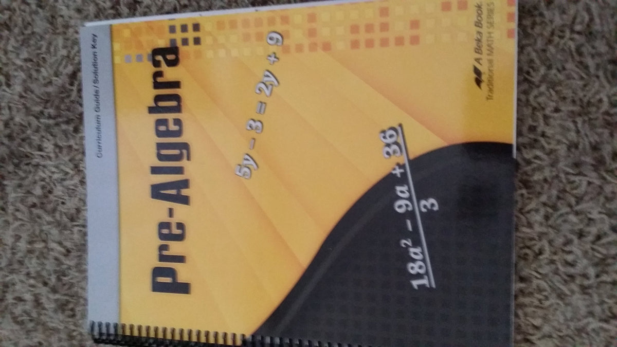 Pre Algebra Abeka Academy Solution Key