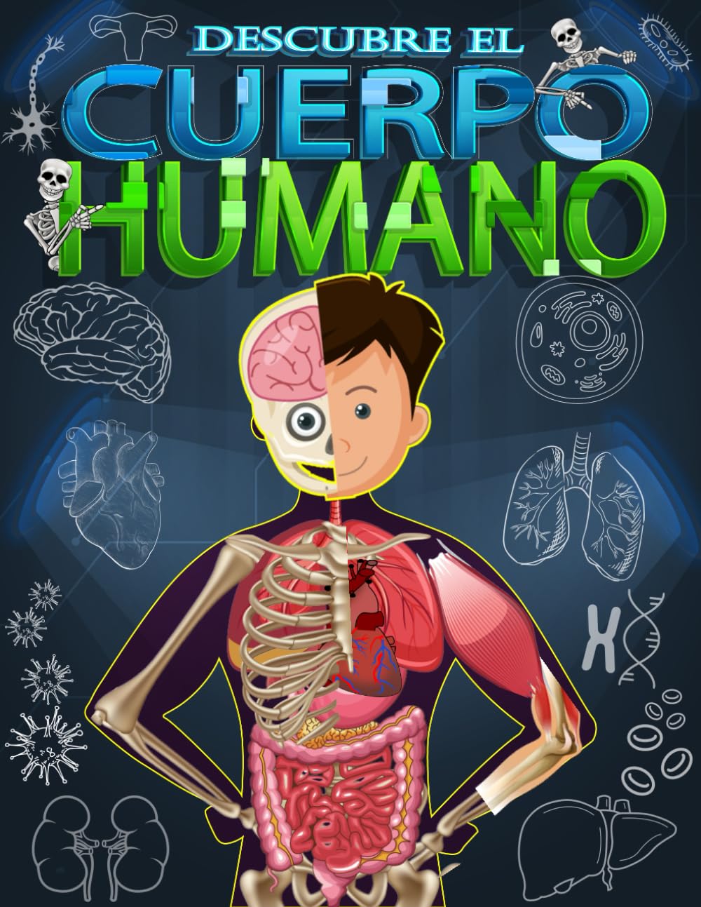 Descubre el cuerpo humano: Mira debajo de tu cuerpo libro para niños a partir de 5 años. (Spanish Edition)