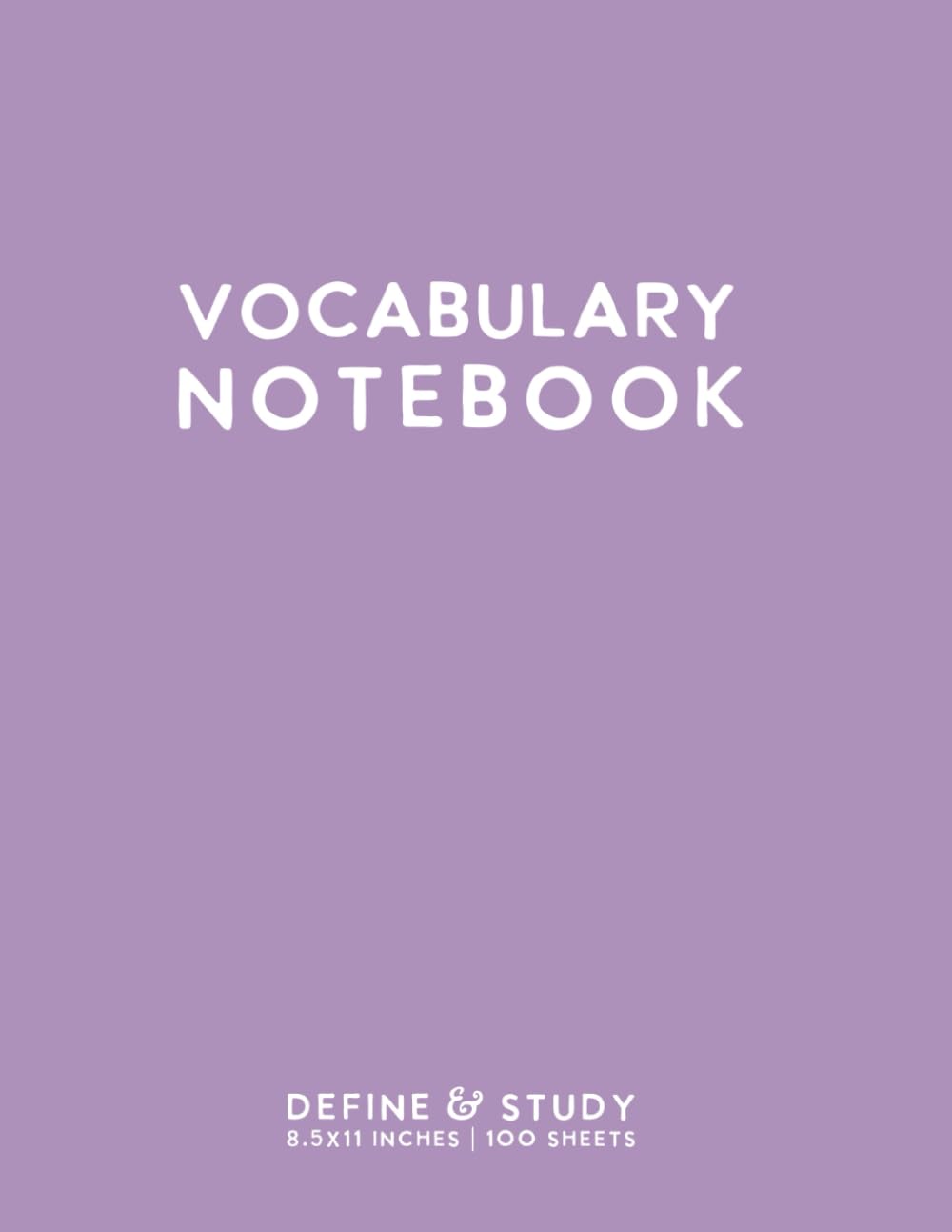 Vocabulary Notebook: Light Purple Softcover Word Study Journal by schoolnest