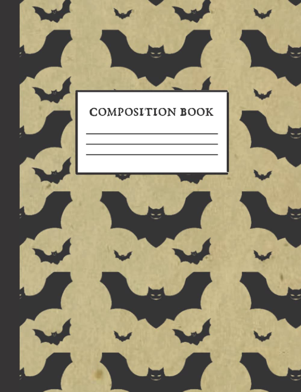 Halloween Composition Notebook: College Ruled Journal Book, Use for School, Work, Ideas, Writing, Bat Theme