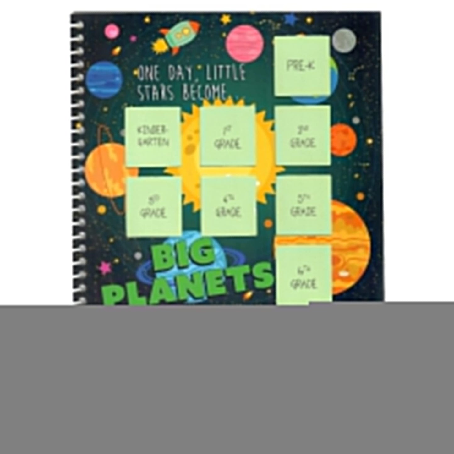 Big Planets A School Memory Album Book with Pocket Pages for Saving Memories - Pre-K to 6th Grade