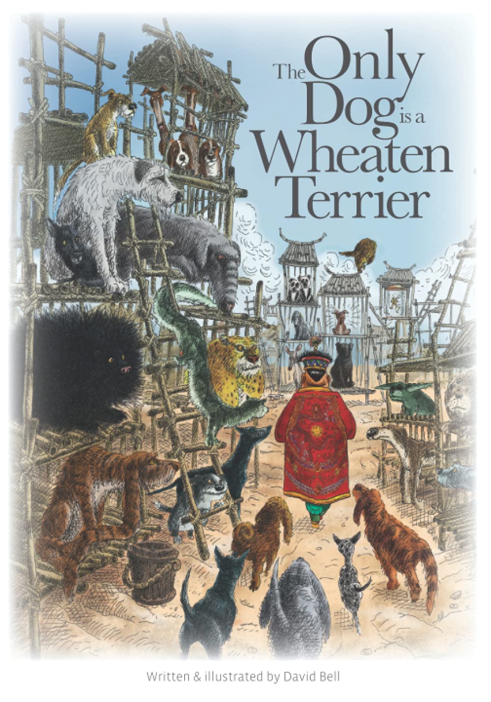 The Only Dog is a Wheaten Terrier