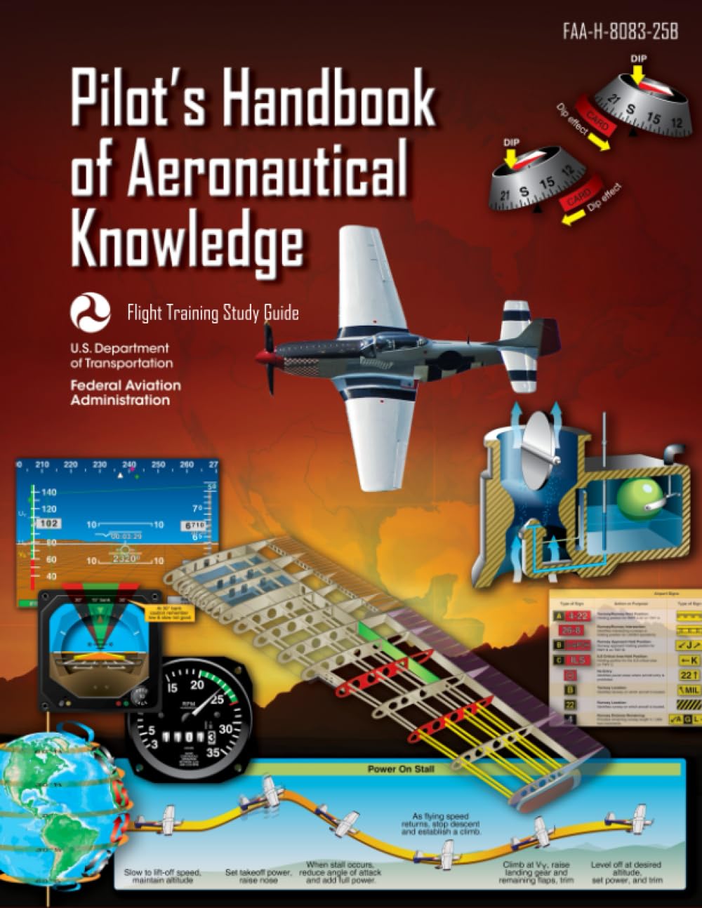 Pilot’s Handbook of Aeronautical Knowledge FAA-H-8083-25B (Color Print): Flight Training Study Guide