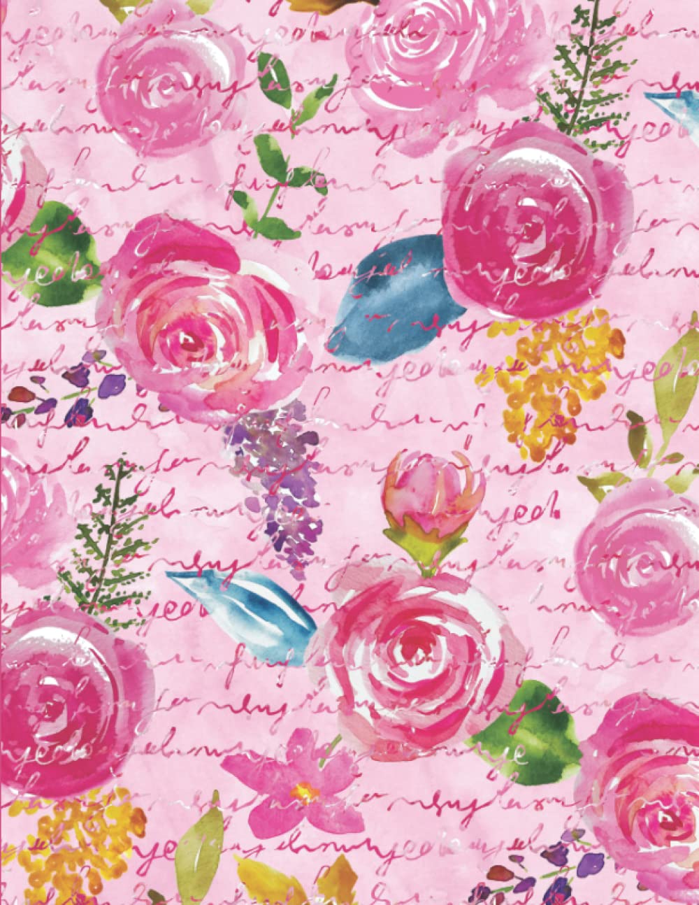 Pink Floral Lined Journal