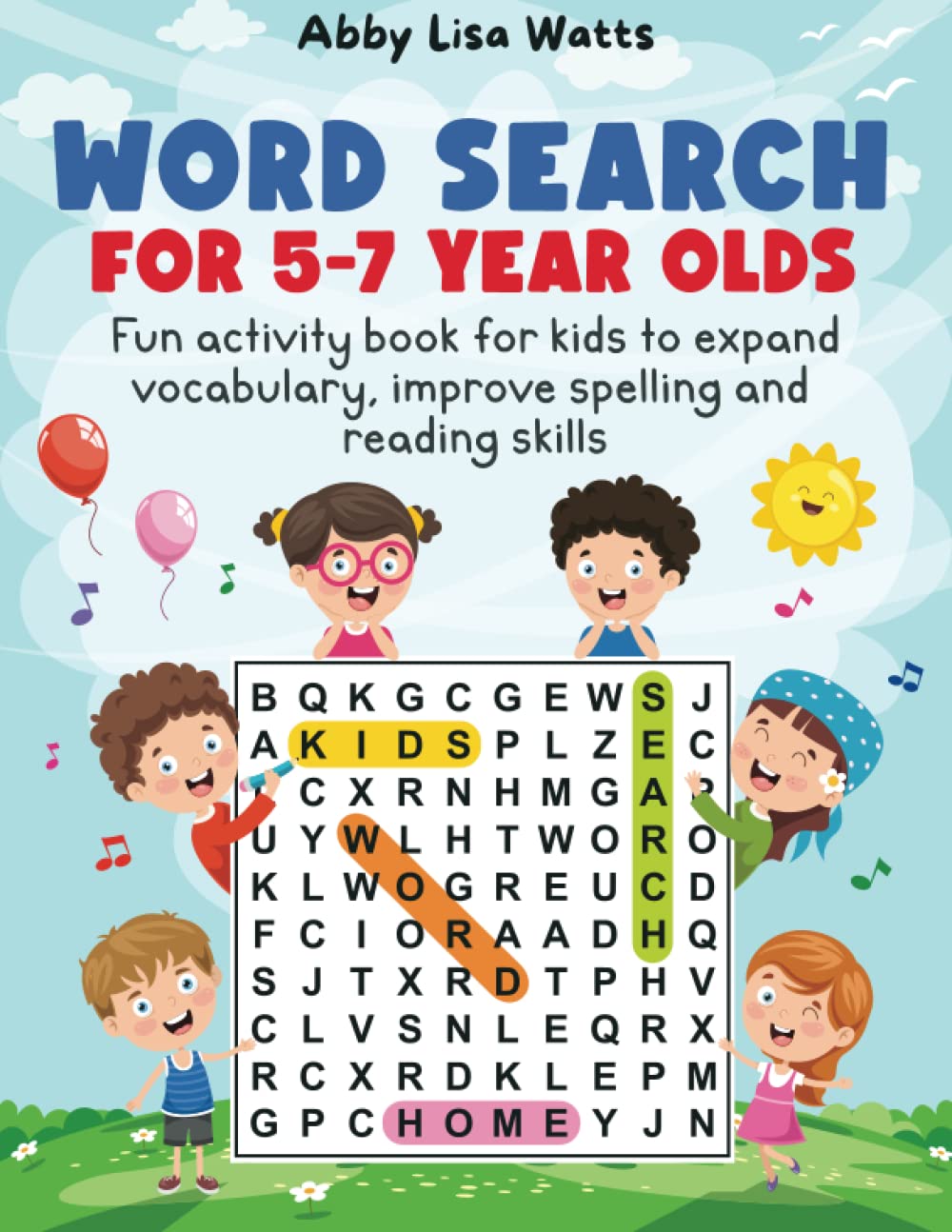 Word Search for 5-7 Year Olds: Fun Activity Book For Kids to Expand Vocabulary, Improve Spelling and Reading Skills - 4337