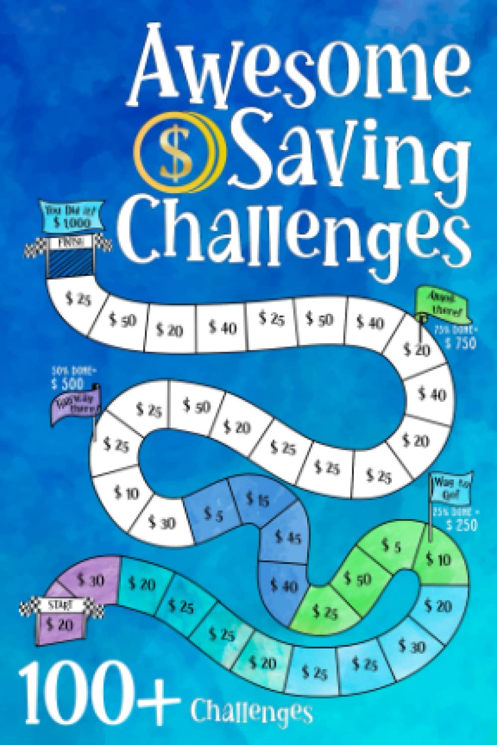 Awesome Money Saving Challenges Book: 100 + Unique and Interactive Money Savings Challenges | Daily and Weekly Cash Savings Tracker - 6928