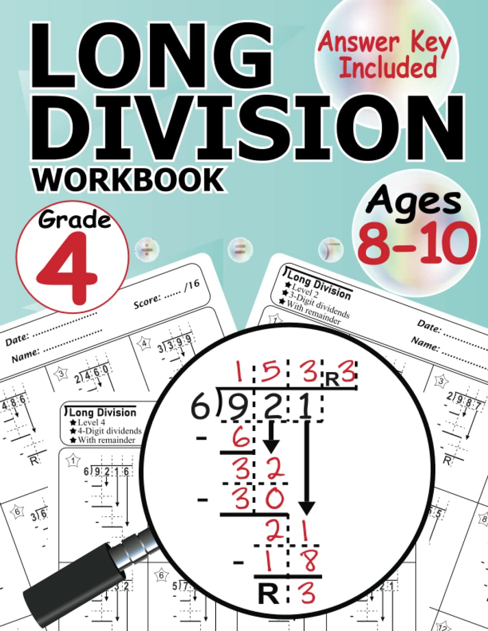 Long Division Workbook Grade 4: 4th Grade Math Workbooks Long Division: With & Without Remainders (Scaffolding Exercises Sheets) Divide Two Digit, ... Pages for Kids (Ages 8-10) KS2 Year 4 - 9453