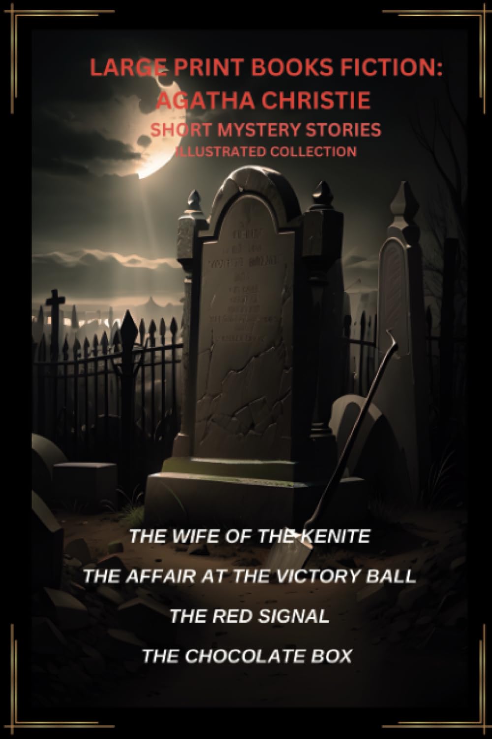 LARGE PRINT BOOKS FICTION:AGATHA CHRISTIE SHORT MYSTERY STORIES ILLUSTRATED COLLECTION