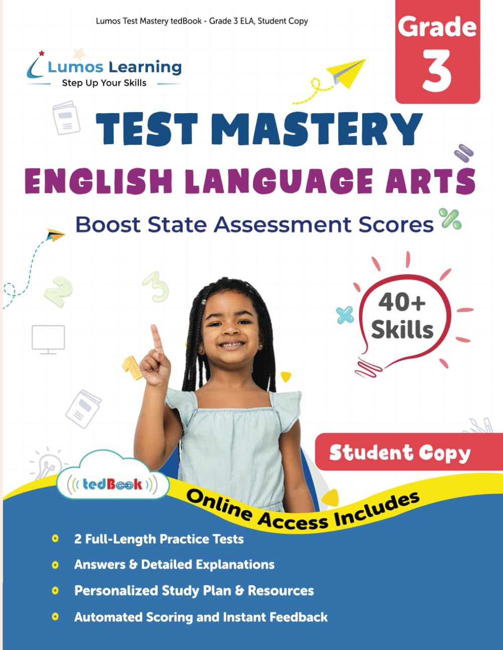 Lumos Test Mastery tedBook - Grade 3 ELA, Student Copy