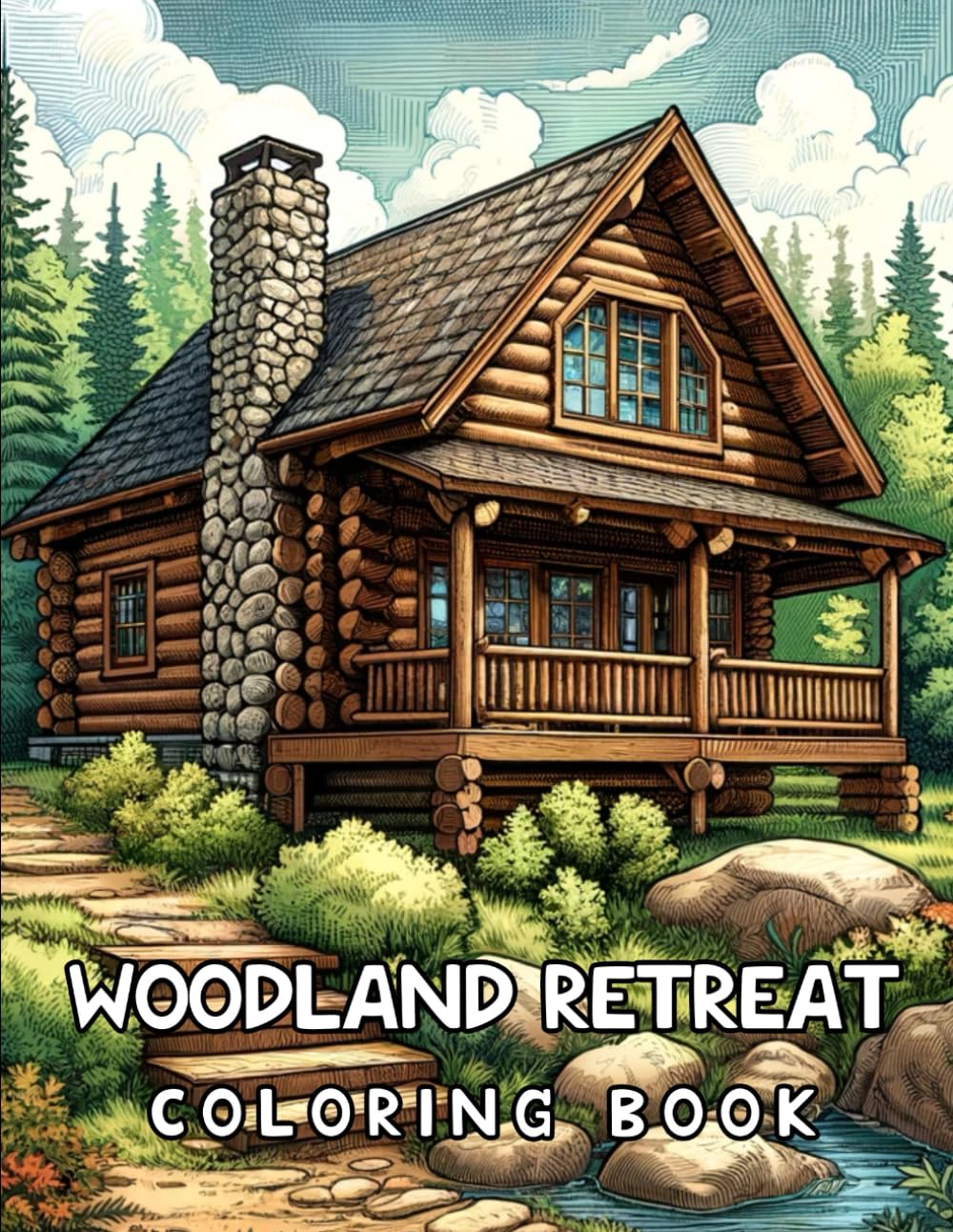 Woodland Retreat Coloring Book: A Serene Coloring Journey Through Nature For Relaxation And Stress Relief - 3232