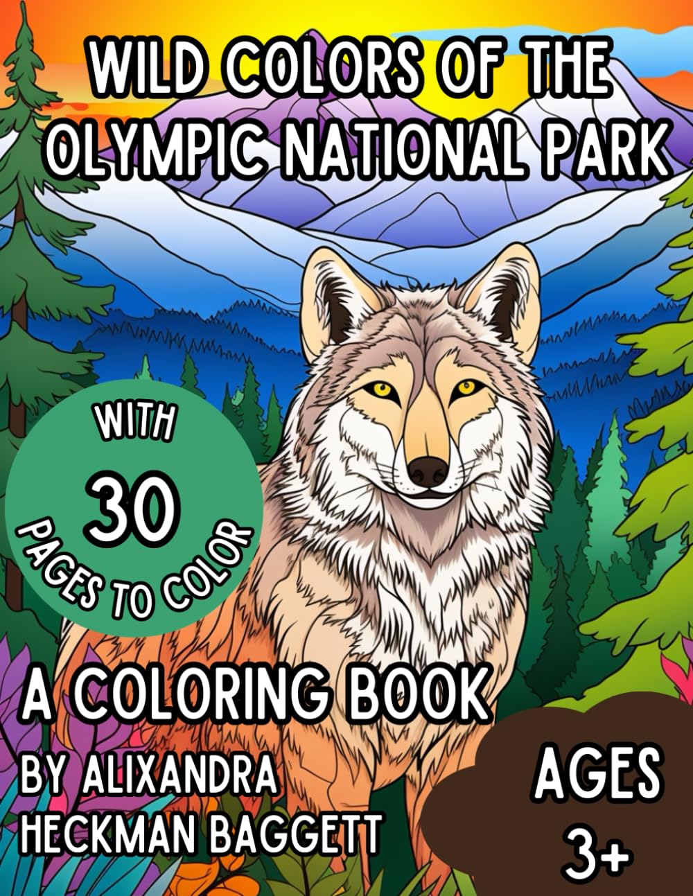 Wild Colors of the Olympic National Park: A Coloring Book - 4706