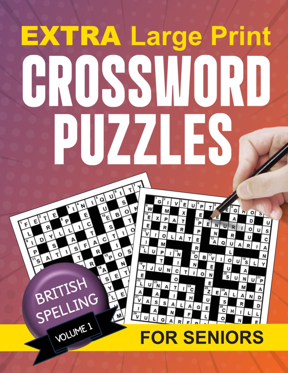Extra Large Print Crossword Puzzles for Adults and Seniors: Easy to Read Puzzles with Solutions - 3493